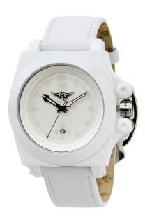 Affliction Dagger Crown Guard Leather Band Watch