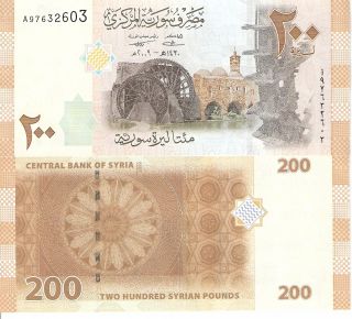 Syria 200 Pounds Banknote World Money Currency Asia Note Bill 2009