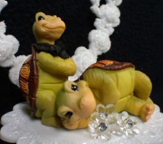 Bout Time Turtle Wedding Cake Topper Critter Funny