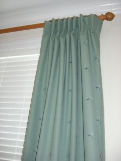 Custom made Embroidered Beacon Hill fabric Drapes Curtains Designer