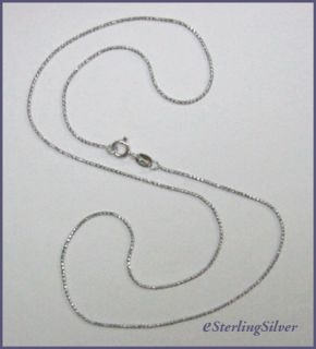  Silver Designer Chain Necklace 18 inches 3 grams 1mm Width