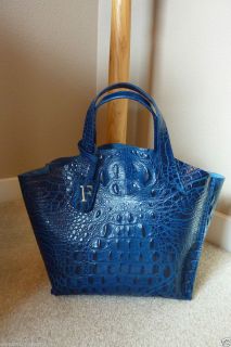 FURLA Anice Blue Croco Embossed Small Jucca Leather Tote Bag 278