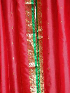  India Sari Curtain Drape Silk Saree Curtains Drapes Panel 96