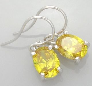 Gold Citrine 925 Sterling Silver Earrings Jewelry Free Shipping