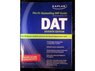 Kaplan DAT Guide 7th Seventh Edition Dental Admissions Test Textbook