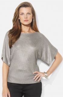 Lauren Ralph Lauren Drop Shoulder Metallic Sweater