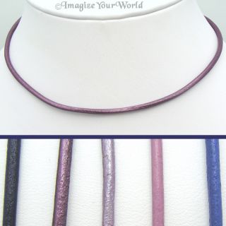  Custom Leather Cord Necklace Choker Your Size Length for Pendant