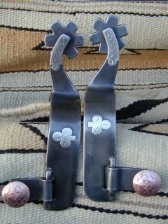 Handmade Cowboy Spurs Silver Copper on One Side No Mark