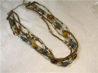 premier designs multi strand global necklace new