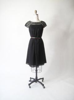 Cynthia Cynthia Steffe Black Basket Weave Smocked Neckline Dress 2