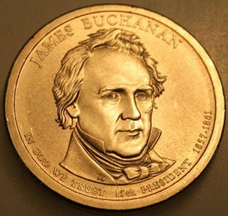 Uncirculated Presidential Dollar 2010 D James Buchanan