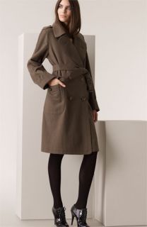 Burberry London Felted Wool & Cashmere Double Breasted Trench