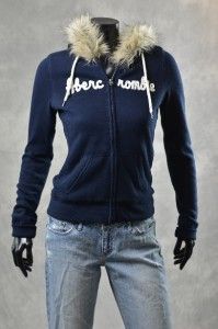 Abercrombie Fitch Womens Hoodies New Soft Fur Lined Hoodie Jacket Sz S