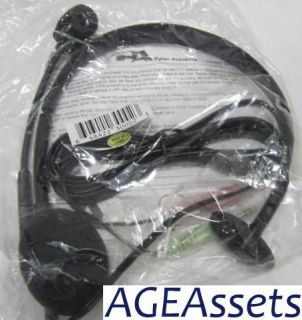 Cyber Acoustics New Headset AC 100 AC100 Monaural Mono with Boom Mic
