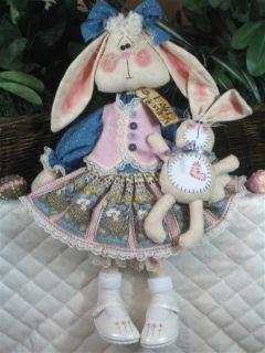 Primitive Raggedy Bunny Darcy DHare Lucy Pattern 29