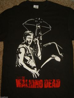 The Walking Dead TV Show Daryl Dixon on Motorcycle Crossbow Zombies T
