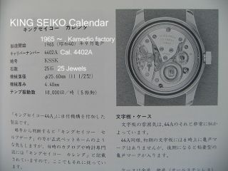  1968 Seiko Mechanical Watch King Seiko Calendar 4402 8000