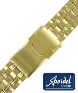 18 22mm Watch Band Dakota Wrapped Link Yellow Gold GP