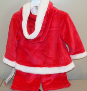 Little Wonder Girls Baby Infant Red First Santa Pant Set Christmas 3 6