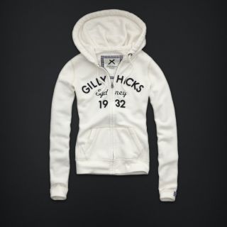  Hicks Sydney Hoodie Shirt Yarra Bay by Abercrombie Fitch White