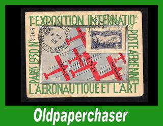 1930 Paris Exposition SC C6B on Special No Event Card