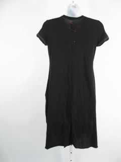 Daftbird Black Short Sleeve Knee Length T Shirt Dress S