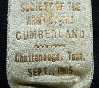  War Veteran Reunion Badge   Army of the Cumberland 1905   
