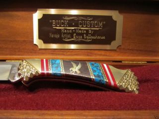 Buck David Yellowhorse 112 Custom Sacred Eagle Knife Vintage Edition