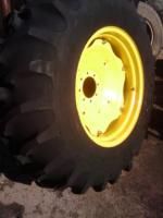 Two 16 9x28 16 9 28 Deere Ford Farm Tractor Tires w Rims
