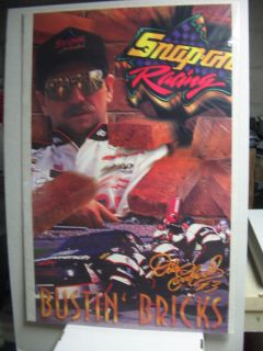 1990s Dale Earnhardt SR Snap on Racing Bustin Bricks Poster 22 x