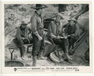 Movie Still~Dane Clark/Raymond Massey~Barricade (1950)