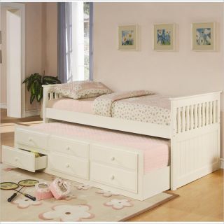 Coaster La Salle w Trundle Storage Drawers White Daybed