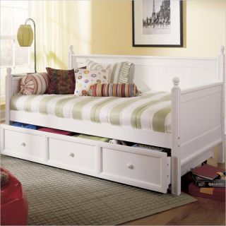  Bed Group Casey Wood Off White Finish w Optional Trundle Daybed