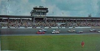 1968 Daytona Beach Florida Map Brochure Speedway NASCAR