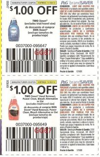 40 Coupons 20 1 00 2 Dawn Dish Detergent Soap 20 Dawn Hand Renewal Exp