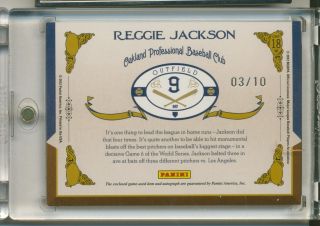 Reggie Jackson 2011 Prime Cuts Timeline 8x Jersey Auto Autograph 15 3