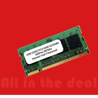 DDR2 667 MHz SODIMM 4GB PC2 5300 Notebook Memory Laptop