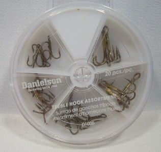 Danielson Package of 20 Treble Fishing Hooks Assorted Sizes