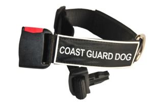 dean tyler dog collar with velcro patches coast guard dog