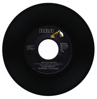 Elvis Presley PB 11533 Are You Sincere Unreleased Version 7 inch 45
