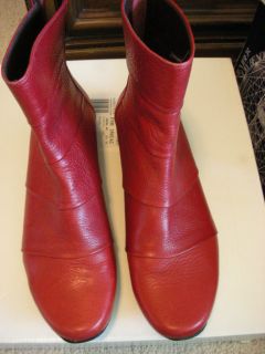Daniella Lehavi Red Leather w/ Rubber Sole Over Ankle Boots size 38