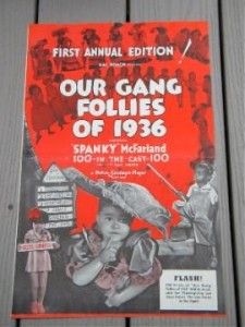 Our Gang RARE Original Pressbook Follies of 1936 Spanky Alfalfa