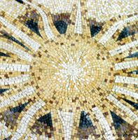 Italian Sun Mosaic Marble Wal Floor Inlay Art Tile Deco