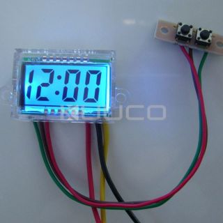 Digital LCD Dashboard Auto Clock DC 12V Waterproof for Car Motor