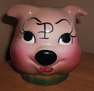 DeForest Pig Pepper Shaker 1950s Hand Painted California Pottery