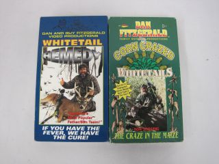 VHS Video Tape Lot Dan Fitzgerald Corn Crazed Whitetail Remedy Hunting