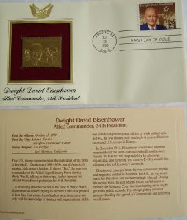  of Issue 22 KT Gold Stamp Dwight David Eisenhower Oct 13 1990