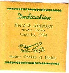 Aviation McCall Airport Dedication 1954