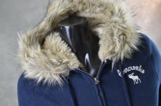 Abercrombie Fitch Womens Warm Hoodies New Soft Fur Lined Jacket Sz M