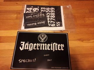 Jager Open Closed Sign Specials with Stickers for Hours 